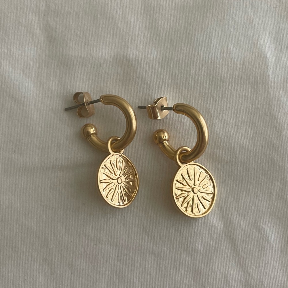 SOLD Madewell Solar Huggie Hoop Earrings